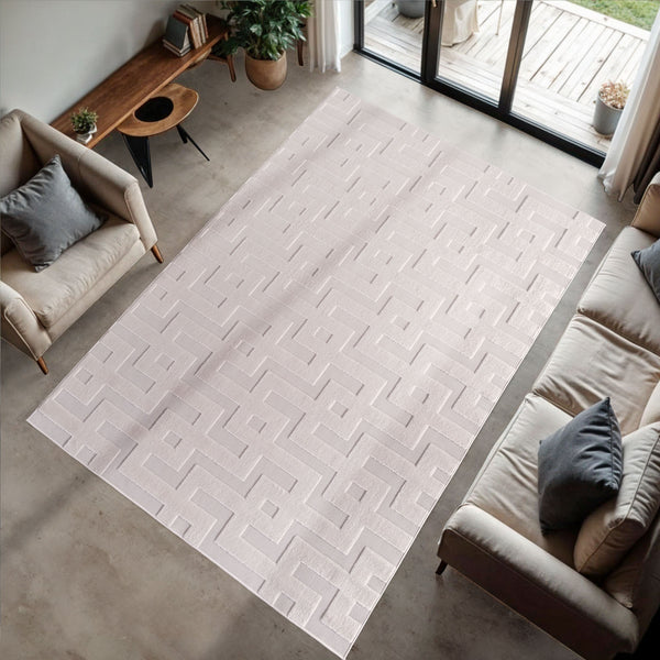 Vloerkleed DOHA 1656 – Cream, Modern Design, Anti-Slip