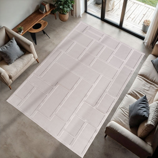 Vloerkleed DOHA 1657 – Cream, Modern Design, Anti-Slip