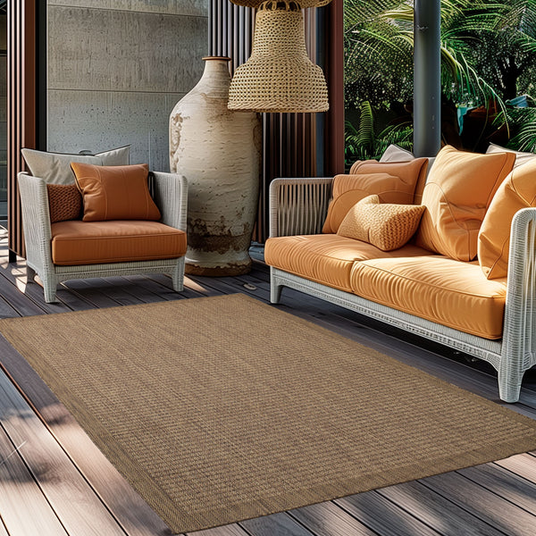 Vloerkleed GIZA Brown – Voor Binnen en Buiten