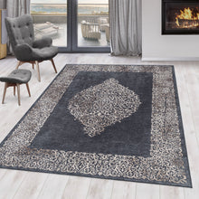 Wasbaar Vloerkleed FIESTA 4303 Black – Dun, Stijlvol & Praktisch