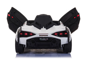 Lamborghini Sian Wit – Elektrische Kinderauto 12V met Vleugeldeuren, Luxe Afwerking, Mp3 speler & afstandsbediening
