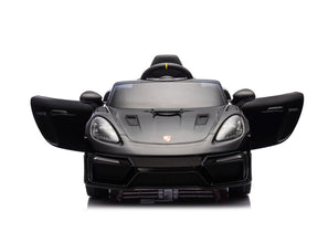 Porsche Spyder RS Zwart – 12V Elektrische Kinderauto met Luxe Afwerking, mp3 speler & Afstandsbediening