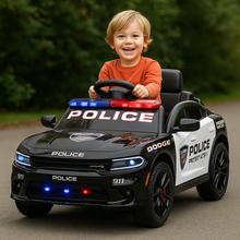 Dodge Charger Politie Kinderauto – 12V Accu met Sirene, LED & Walkie-Talkie