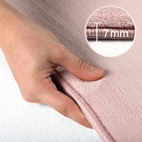 Vloerkleed SKY Rose Rond – Effen, Zacht & Elegant