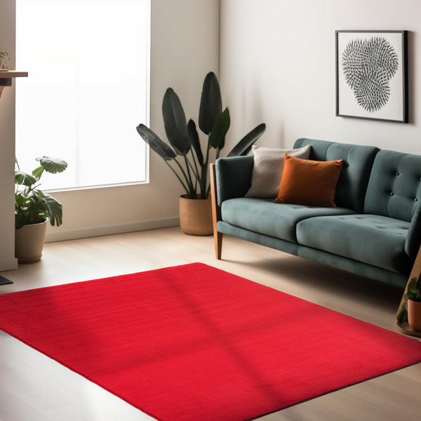 Vloerkleed SKY Red – Effen, Modern & Praktisch