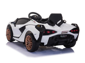 Lamborghini Sian Wit – Elektrische Kinderauto 12V met Vleugeldeuren, Luxe Afwerking, Mp3 speler & afstandsbediening