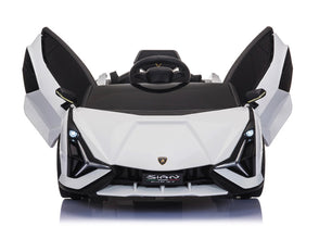 Lamborghini Sian Wit – Elektrische Kinderauto 12V met Vleugeldeuren, Luxe Afwerking, Mp3 speler & afstandsbediening