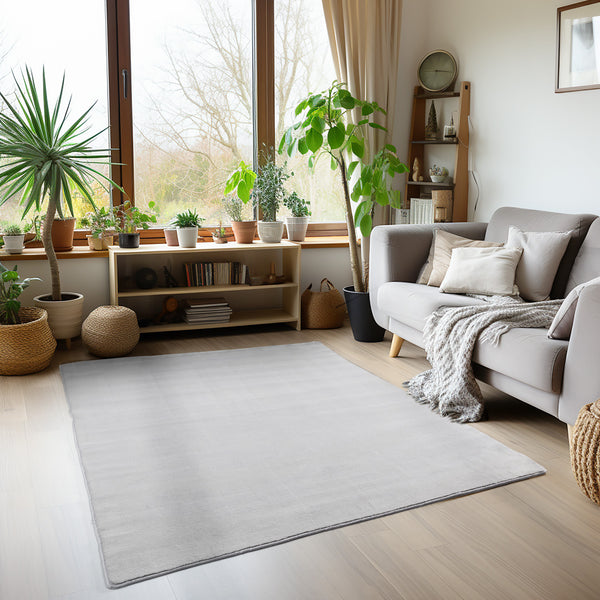 Vloerkleed SKY Silver – Effen, Tijdloos & Onderhoudsvriendelijk