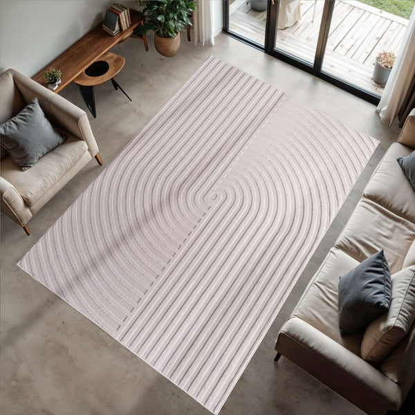 Vloerkleed DOHA 1658 – Cream, Modern Design, Anti-Slip