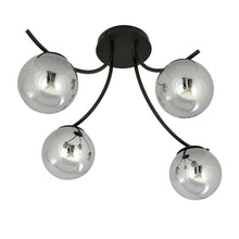 Plafondlamp BOSTON – 4 Bollen Zwart/Grijs