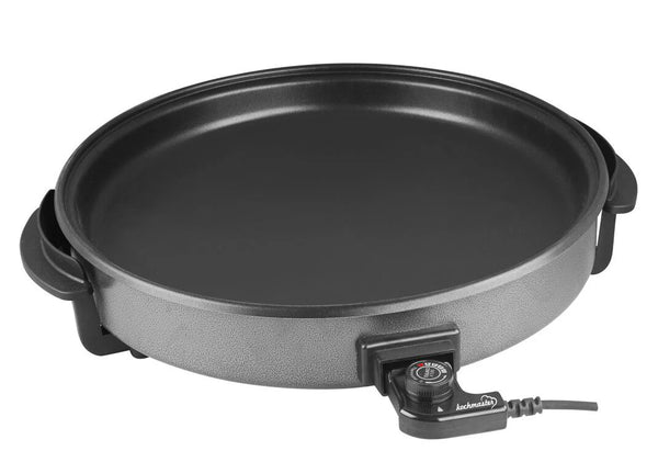 Elektrische pizzapan – 48 cm – 1500W – Diep & antiaanbak – Verstelbare temperatuur