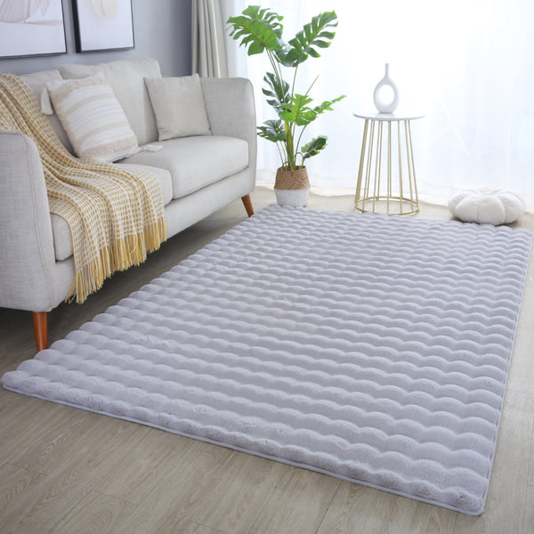 3D Fluffy Vloerkleed AMBIANCE Silver – Super Zacht