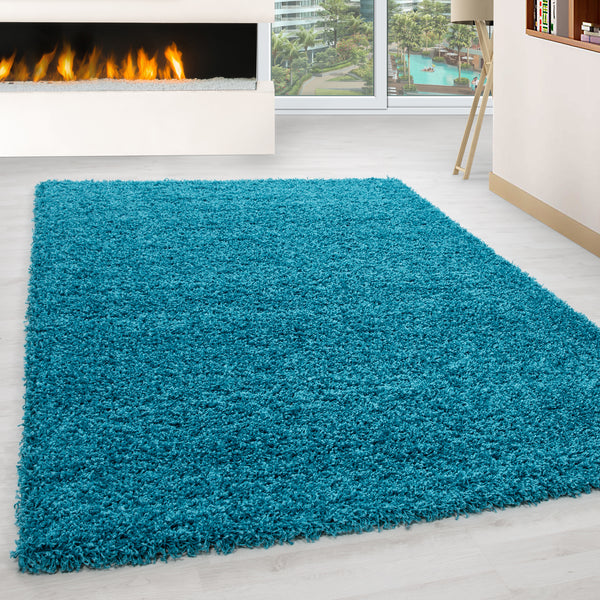 Vloerkleed LIFE Shaggy hoogpolig - Turquoise