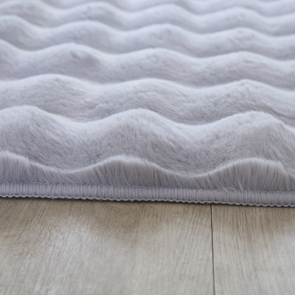 3D Fluffy Vloerkleed AMBIANCE Silver – Super Zacht – detailfoto 2