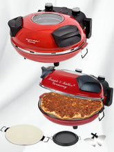 Frank & Müller elektrische pizzaoven met baksteen – rood – 1200W – Ø32 cm