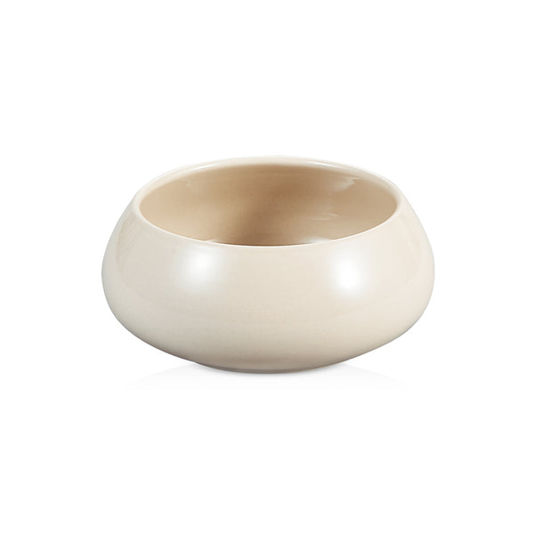 Trendy Cosmo Chubby porseleinen kommen beige set van 6 - 14 cm - voor soep en snacks