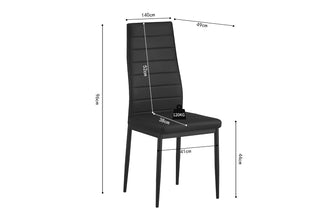 Set van 4 stoelen CATO/KENZO – strak, modern en onderhoudsvriendelijk