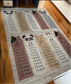 Wasbaar Kindertapijt – Tafel van 10 met Dieren, 120 x 170 cm