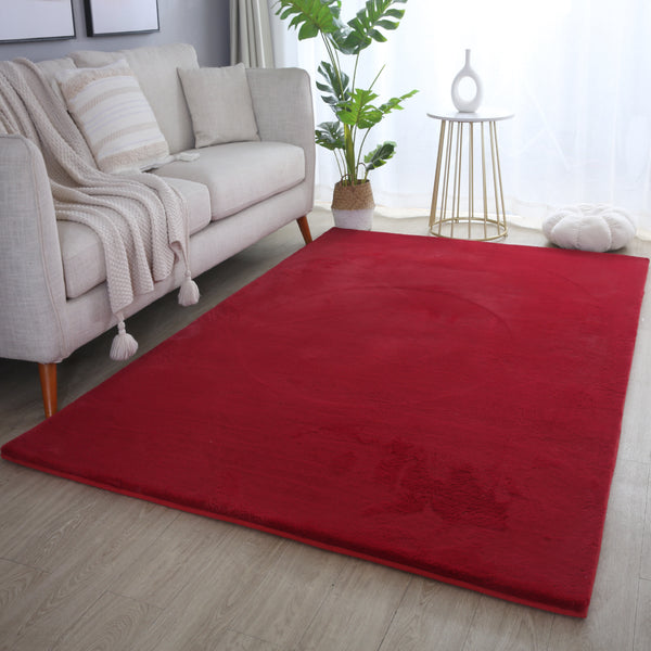 Vloerkleed FLUFFY Rood - Ultiem zacht en comfortabel