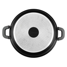 Ferveo Omega braadpan – Ø28 cm – met glazen deksel en marmercoating – zwart