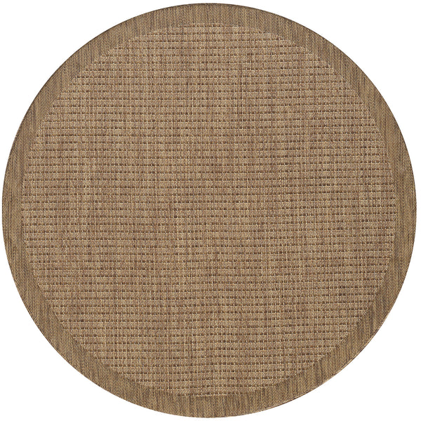 Vloerkleed GIZA rond Brown – Voor Binnen en Buiten – detailfoto 2