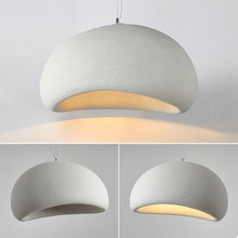 Japandi Wabi-Sabi Hanglamp 40 cm – Minimalistische Hars Plafondlamp – In Hoogte Verstelbaar – E27 Fitting