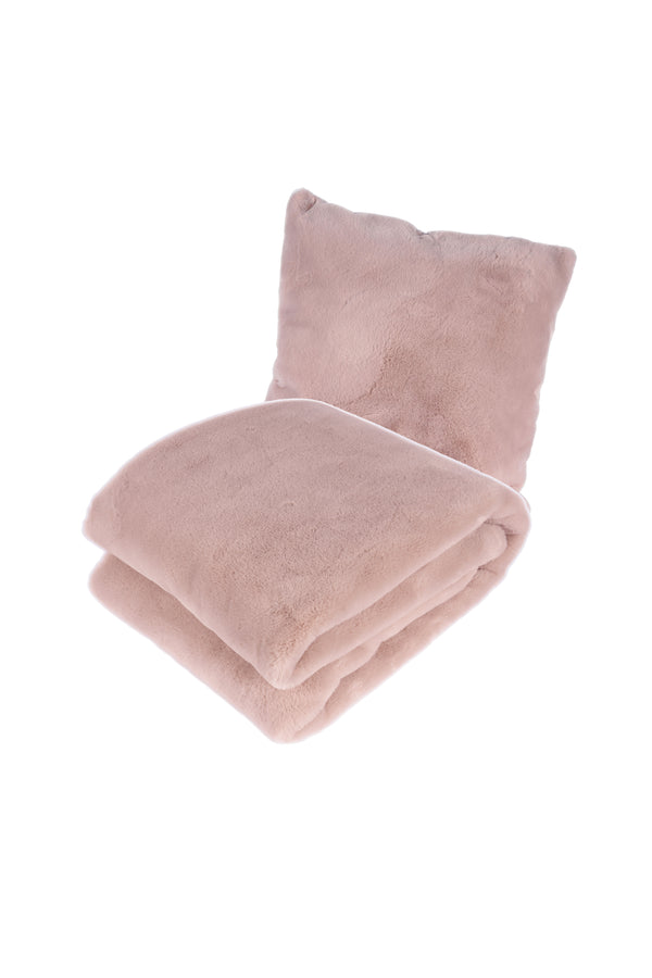 Fluffy Dekenset 2-delig – Roze – Super Zacht & Comfortabel