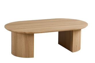 Salontafel Lagos 120 cm ovaal eik naturel – moderne houten look koffietafel