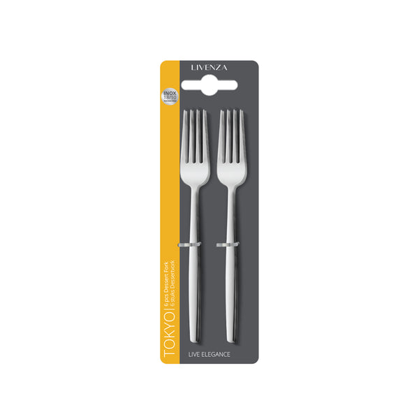 Dessertvorken RVS 18/10 – Livenza Tokyo Dessertvork Set van 6 – detailfoto 2