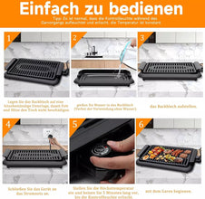Scheffler Elektrische Grill – 1200W | Rookvrij & Draagbaar | 38 x 25 cm