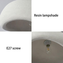 Japandi Wabi-Sabi Hanglamp 40 cm – Minimalistische Hars Plafondlamp – In Hoogte Verstelbaar – E27 Fitting