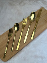 Luxe gouden bestek van roestvrij staal – 6-delig glanzend