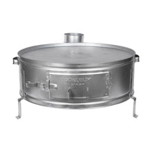 Traditionele Sac Oven – 60 cm – Houtskool & Hout – Afneembare Bakplaat + 50 cm Pijp