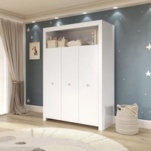 Complete Olivia babykamer wit – 3-delige babykamer set met 3-deurs kledingkast, kinderbed 70x140 cm en dressoir met commode