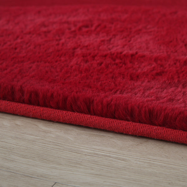 Vloerkleed FLUFFY Rood - Ultiem zacht en comfortabel – detailfoto 2