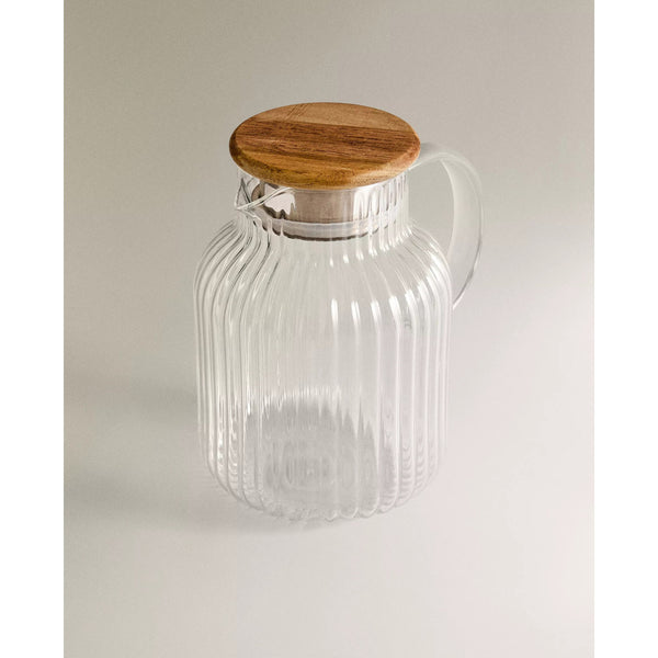 Borosilicaatglas Linea kan met filter – 1600 ml - Hittebestendig – detailfoto 2