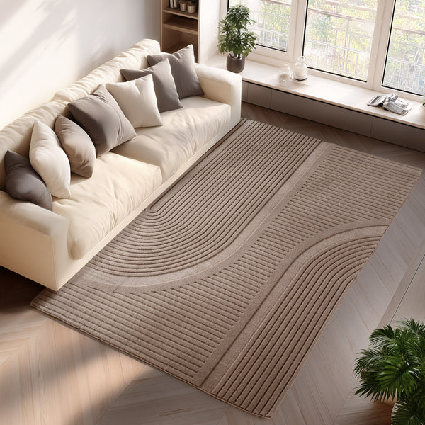Pompei 1612 Beige Japandi Vloerkleed – detailfoto 2