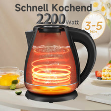 Elektrische Retro Waterkoker Zwart met Thermometer – 1,7L, RVS, 2200 Watt