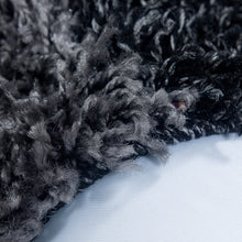 Vloerkleed LIFE SHAGGY – Geblokt Design Zwart/Wit/Grijs