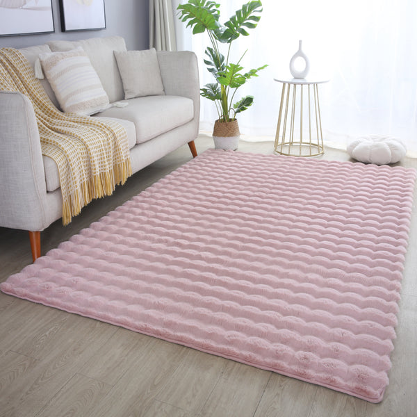 3D Fluffy Vloerkleed AMBIANCE Rose – Super Zacht