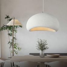 Japandi Wabi-Sabi Hanglamp 40 cm – Minimalistische Hars Plafondlamp – In Hoogte Verstelbaar – E27 Fitting