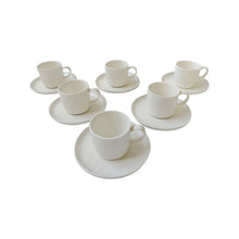 Bricard Valance Koffieset 12-Delig – Wit – Luxe Servies voor 6 Personen – 200 ml – Vaatwasserbestendig