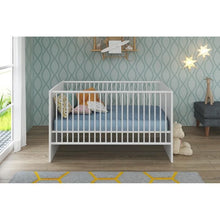 Complete NIKO babykamer wit – 3-delige babykamer set met 2-deurs kledingkast, kinderbed 70x140 cm en commode met laden