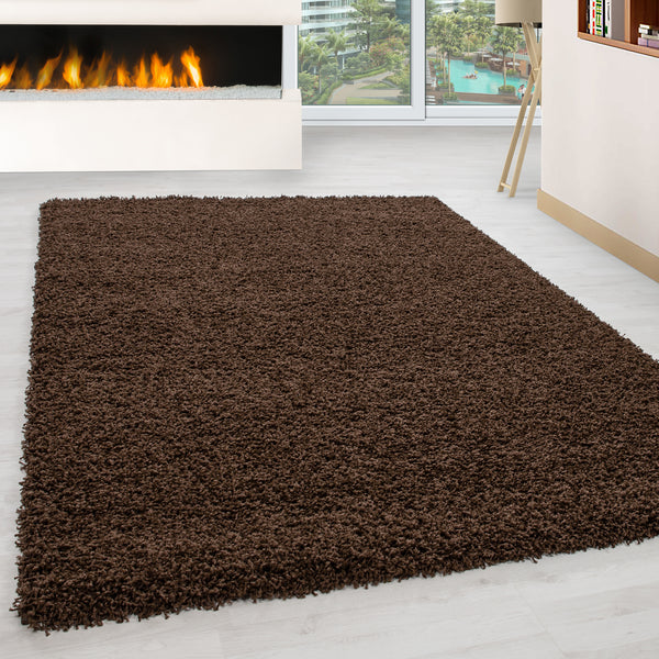 Vloerkleed LIFE Shaggy hoogpolig - Bruin