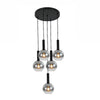 Hanglamp DACIA – 5 Bollen in Smoke Grey Glas