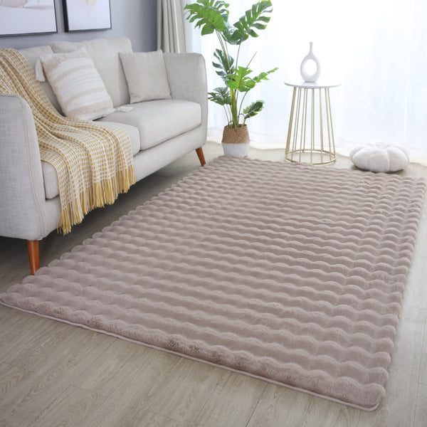 3D Fluffy Vloerkleed AMBIANCE Beige – Super Zacht