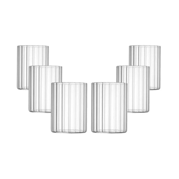 Trendy Glazen Ribble Model – 250 ml (Set van 2)