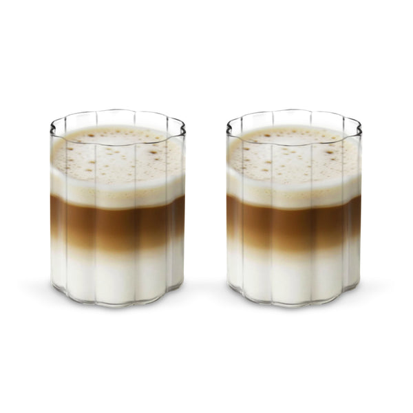 Trendy Linea glazen – 250 ml – set van 2 – Borosilicaatglas – detailfoto 2