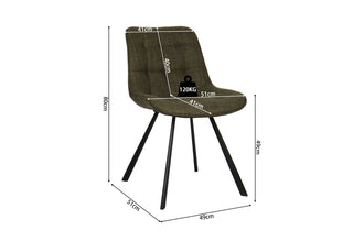 Stoel ARIBA Groen – fris, modern en comfortabel