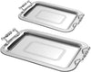 2-delige Dienblad Set – RVS met Metal-look Plastic Handvaten 02